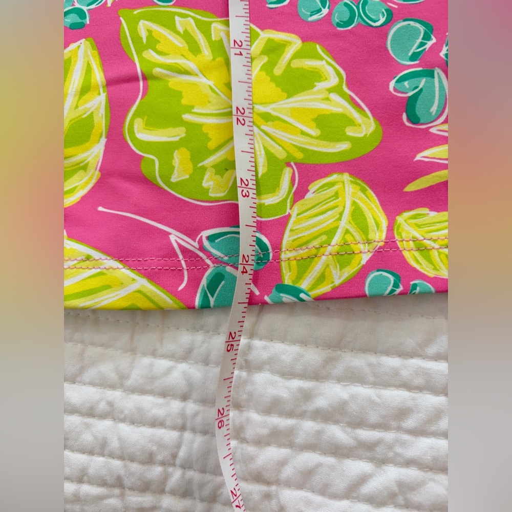 NWT SZ L Mary Square Women's Pink Tropical Print Ruffle Long-Sleeve zip up top - Picture 5 of 7